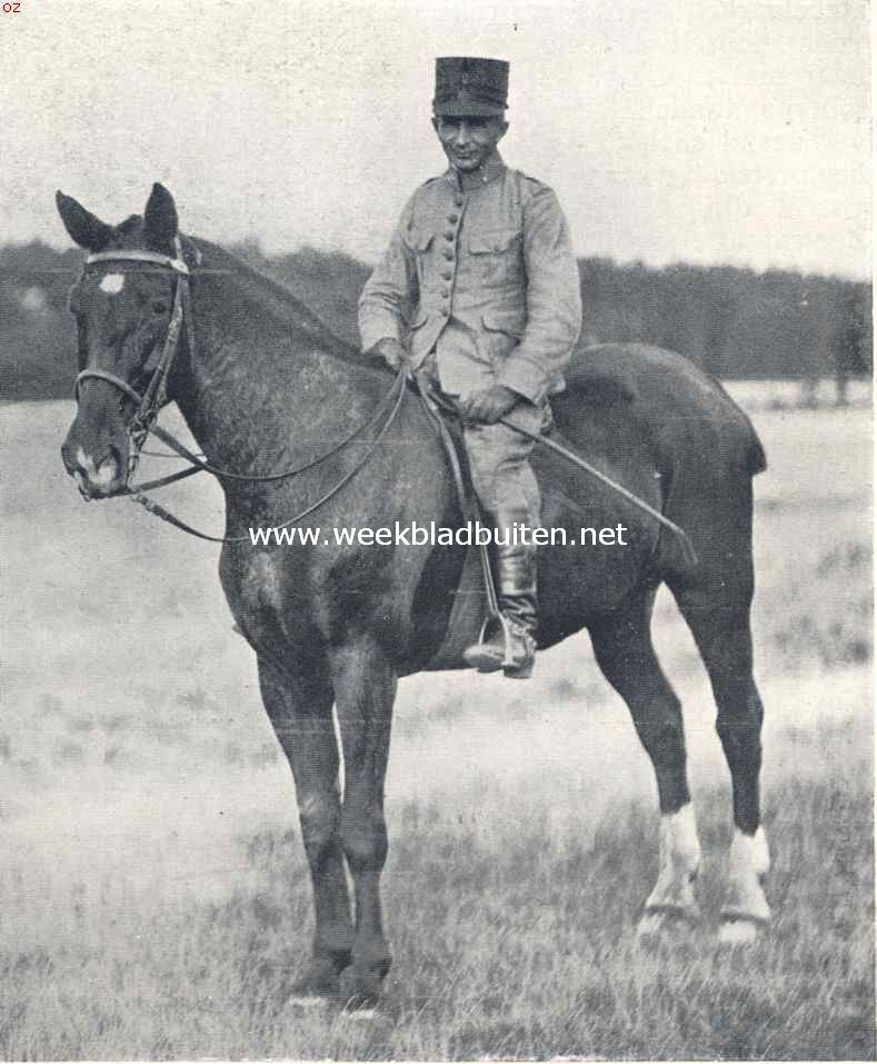 Openingsjacht der Utrechtsche Jachtvereeniging. De jagermeester Kapt.-Adj. G.L.M.H. Higly
