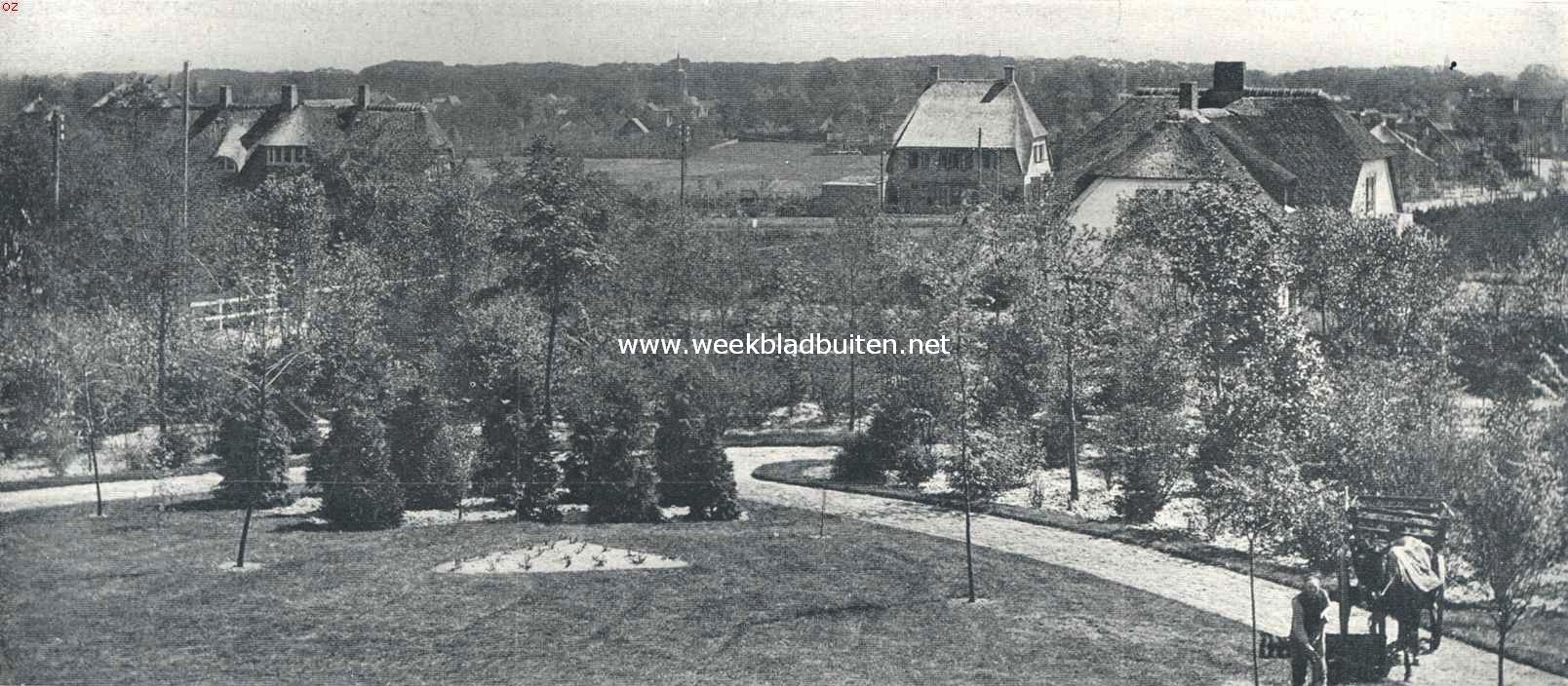 Het moderne landhuis. Panorama uit de eerste verdieping