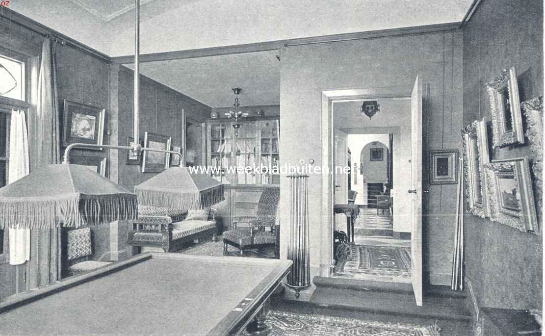 Het moderne landhuis. De biljart-kamer