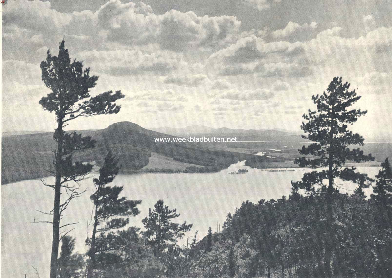 In het westen van Noord-Amerika, de Moose river gezien van Mount Kines