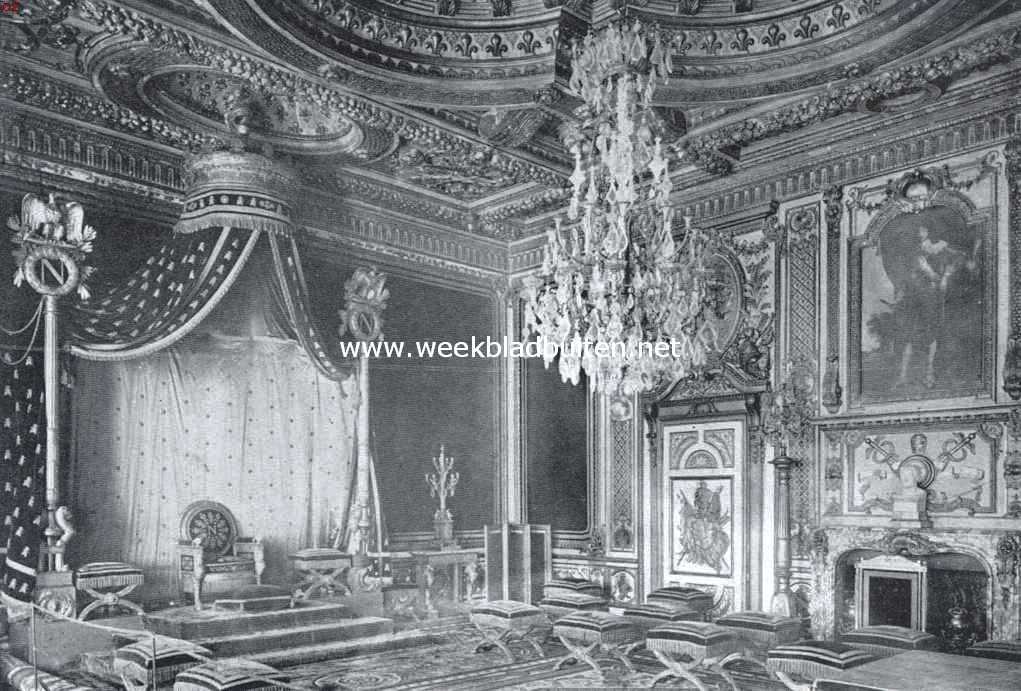 Paleizen en kasteelen om Parijs. Fontainebleau. Troonzaal