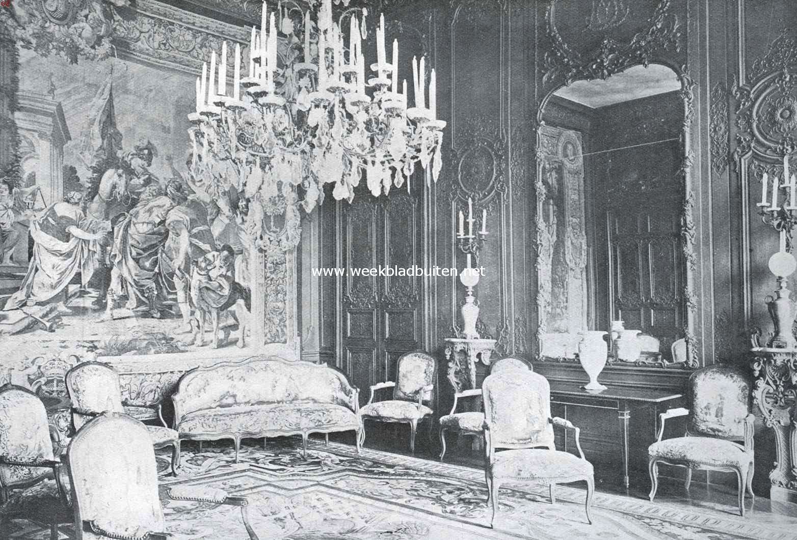 Paleizen en kasteelen om Parijs. Ontvangstsalon in het kasteel Rambouillet