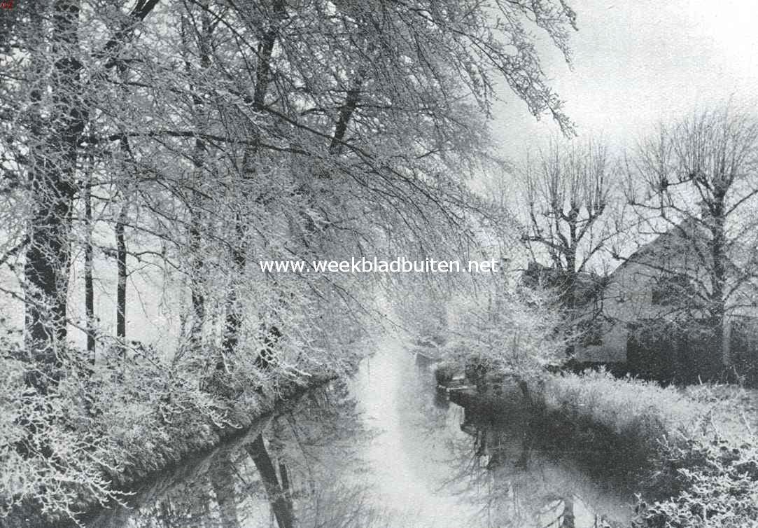 De Biltsche Grift achter de buitenplaats Vollenhoven in Winterkleed