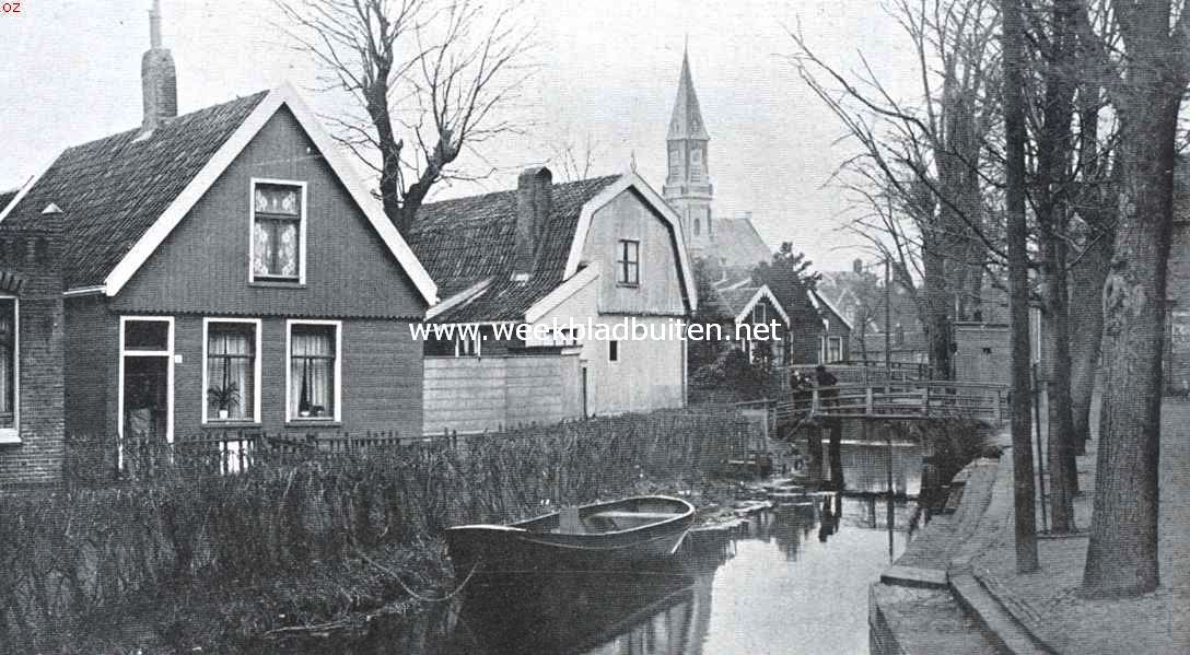 De groote Moloch. Het aardige grachtje langs den lagen dijk te Zaandijk, dat thans gedempt wordt