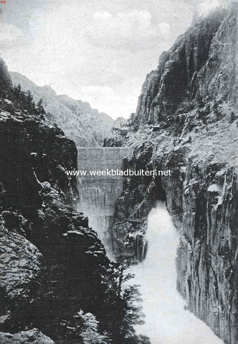 Het Amerikaansche Rotsgebergte. Shoshone Dam