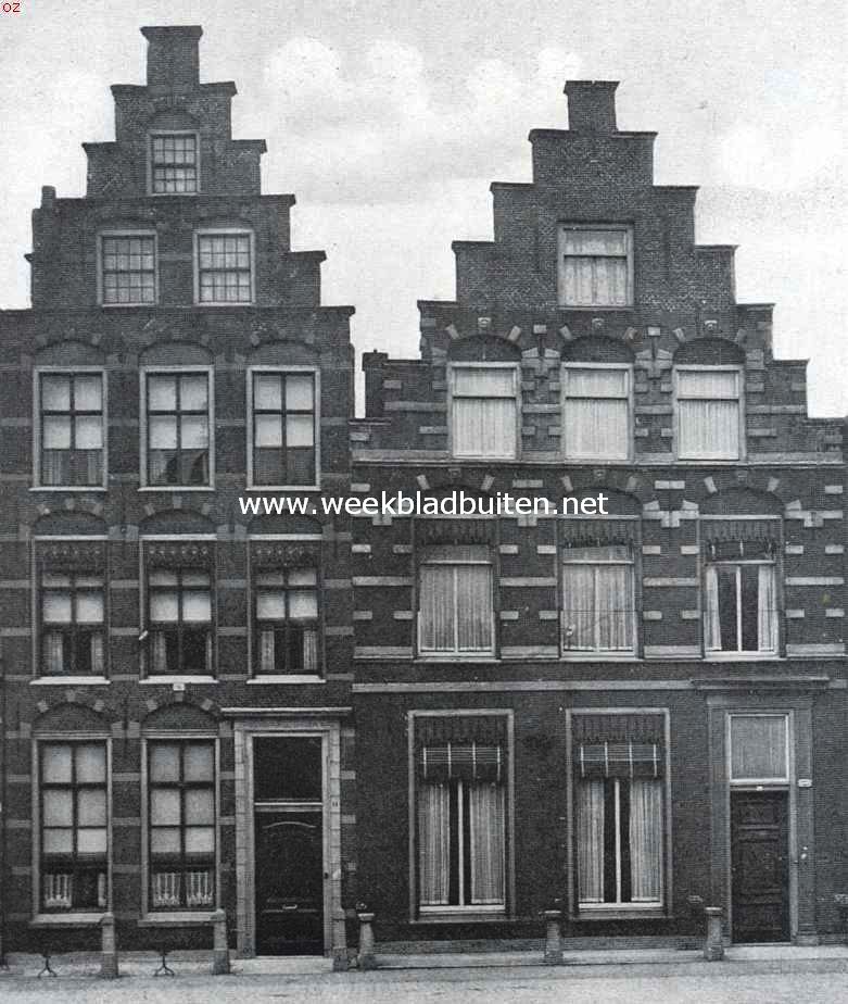 Leiden. Gevels aan de Steenschuur