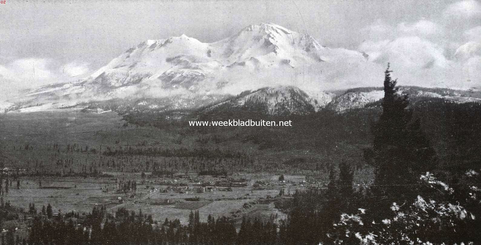 Californi. De Mount Shasta in het noorden van den staat Californi