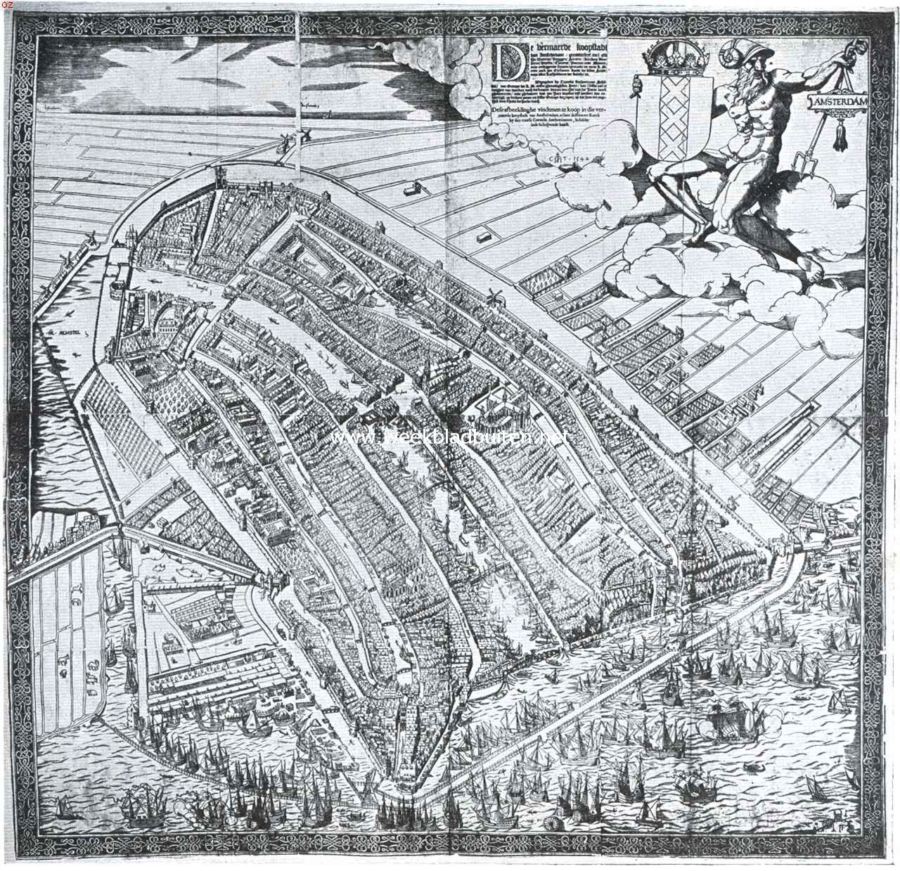 1275 - Amsterdam - 1925. Amsterdam in vogelvlucht (1544). Naar de houtsnede van Cornelis Anthonisz. Uit 