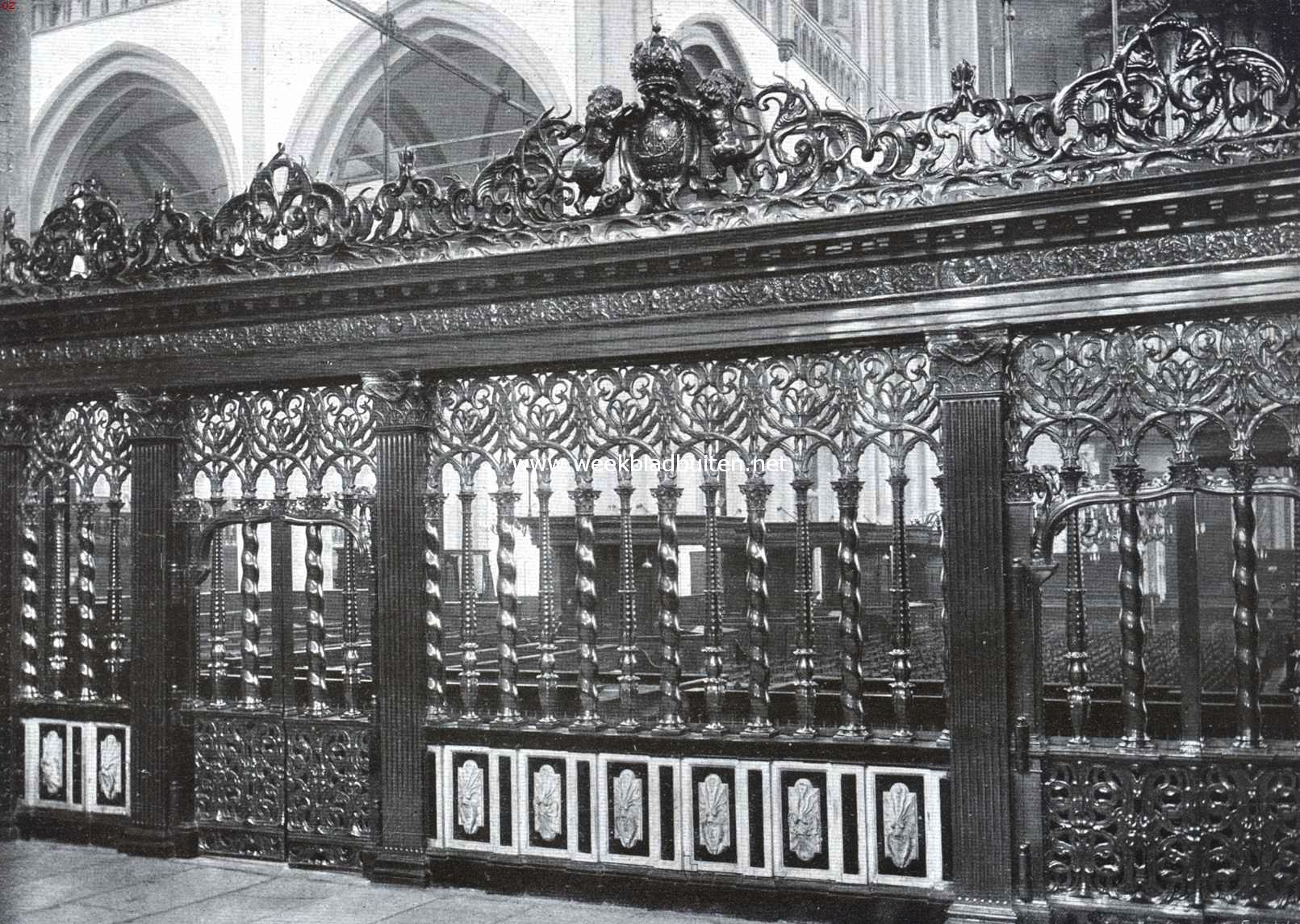 De Nieuwe Kerk te Amsterdam. Het koorhek in de Nieuwe Kerk