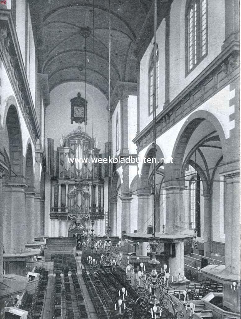 De Westerkerk te Amsterdam. Het schip der Westerkerk