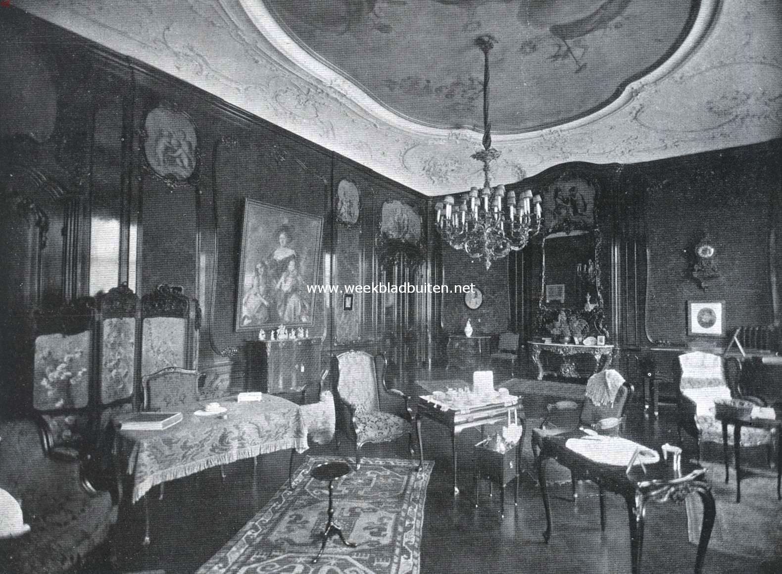 Amsterdamsche grachtpaleizen. Bovenzaal in het huis Heerengracht 170