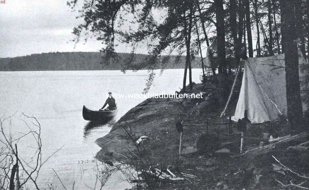 Kampeeren bij een meer in Minnesota