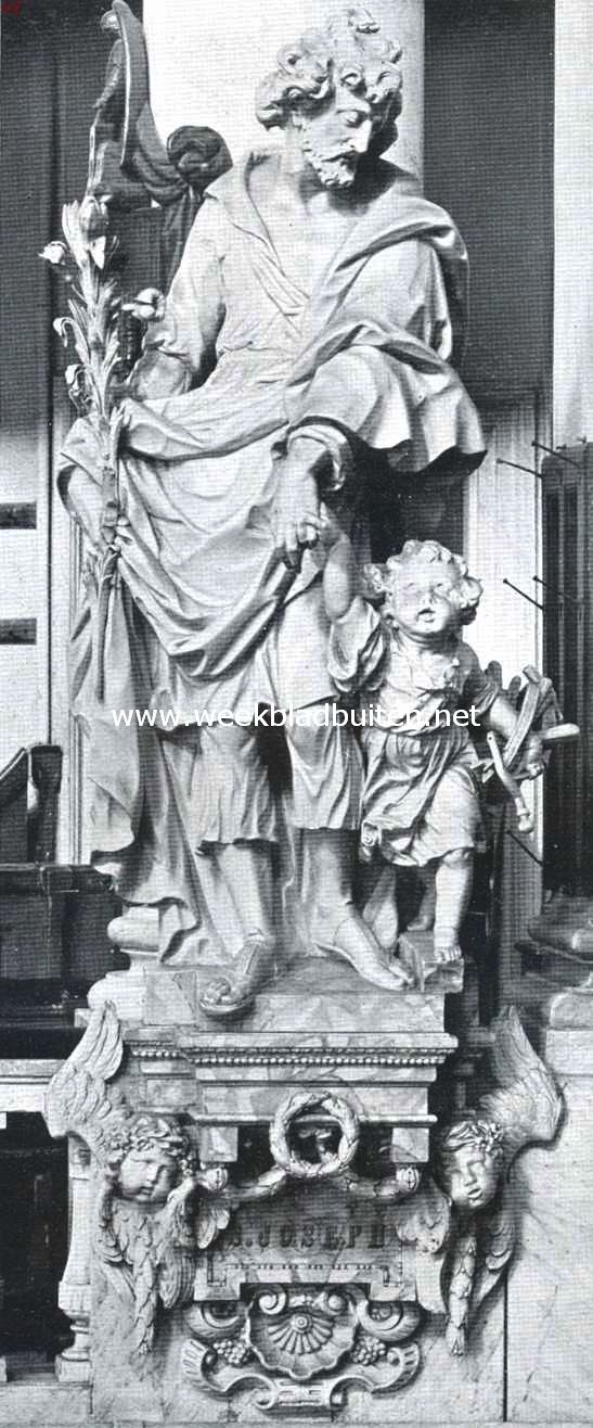 De St. Rosaliakerk te Rotterdam. Beeld van den H. Jozef