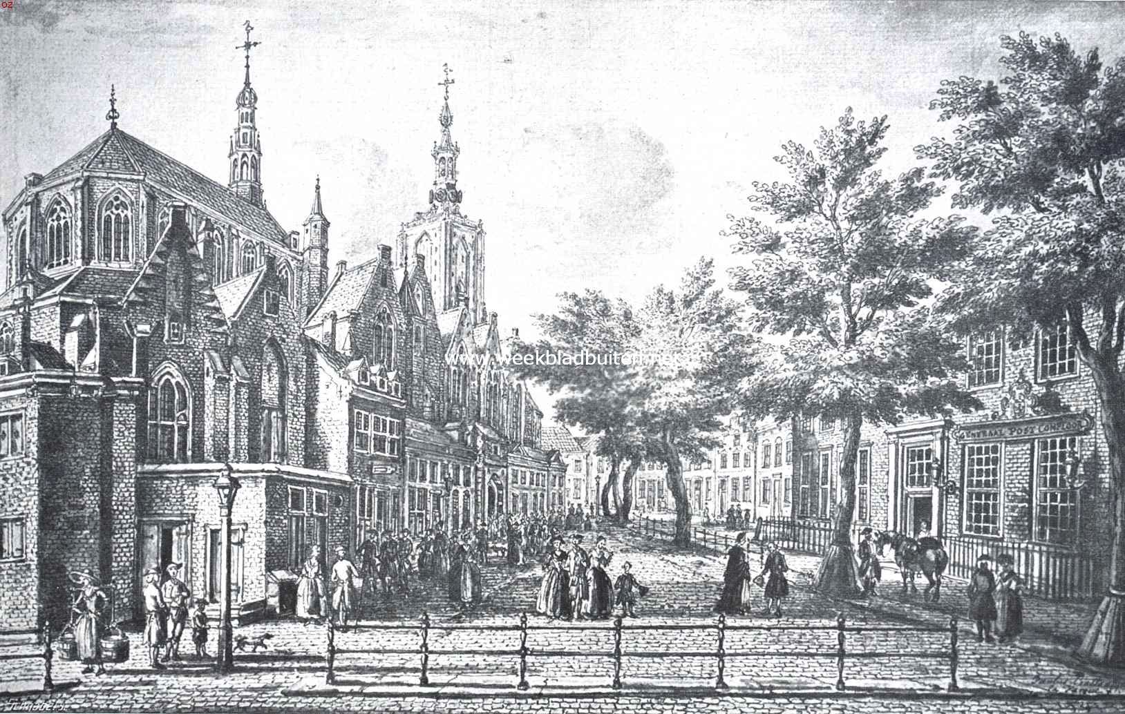 In de Groote of St. Jacobskerk te 's-Gravenhage in de tweede helft der achttiende eeuw. Naar een teekening van Paulus Constantijn Lafargue