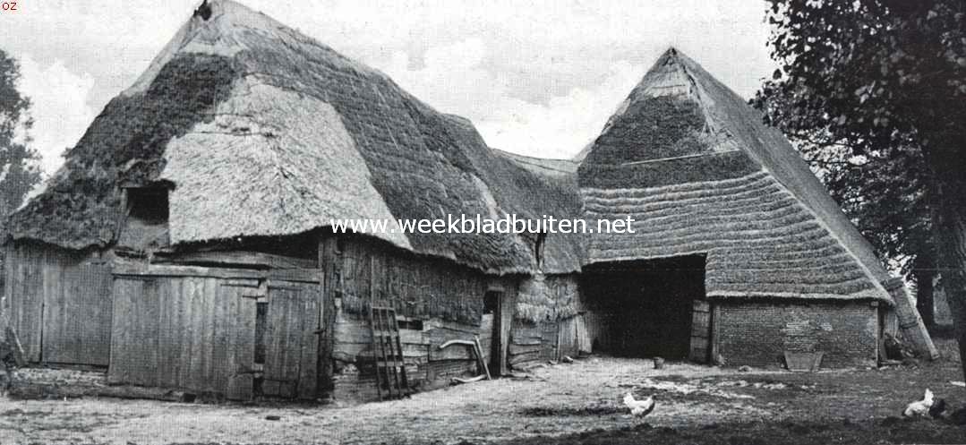 Een oude Drenthsche boerderij met schaapskooi