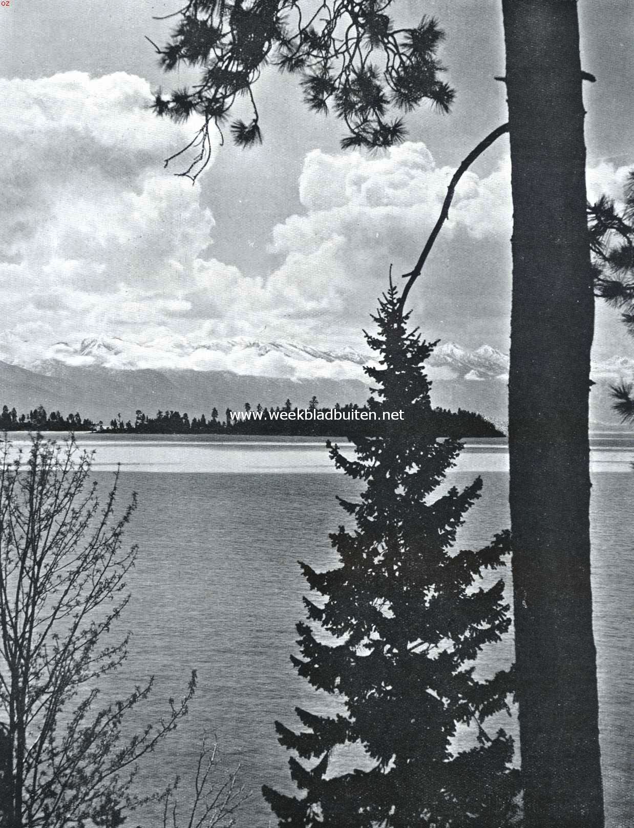 Het Flathead Meer in het Glacier National Park