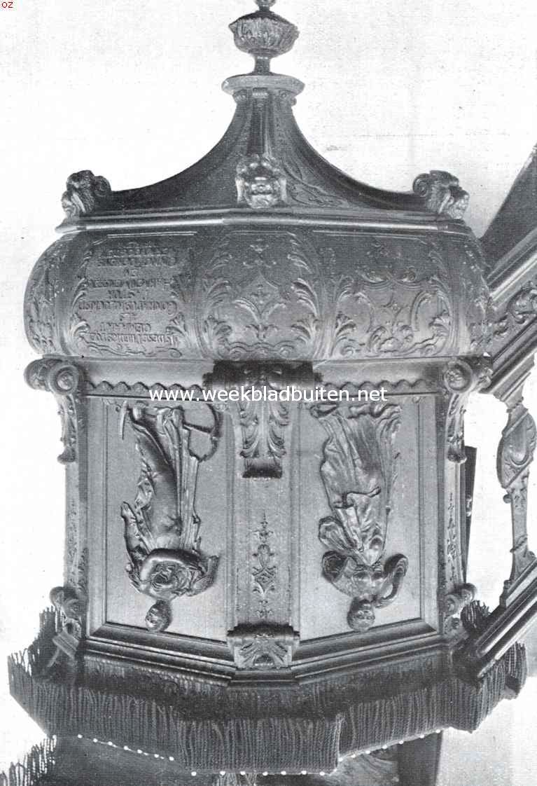 Kuip van den preekstoel in de Ned. Herv. Kerk te Zuidbroek