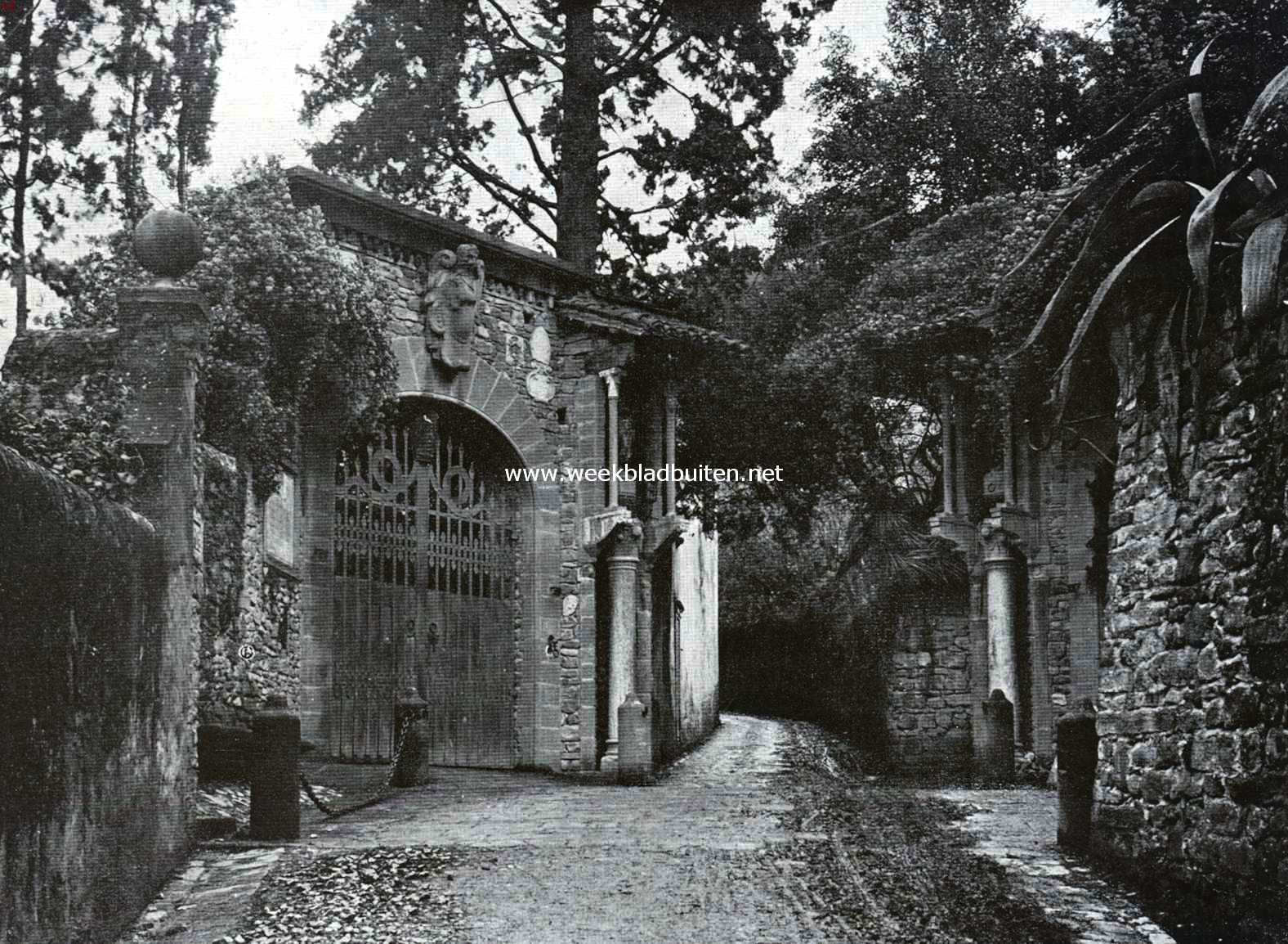 Voorpoort van de villa Nieuwenkamp aan den ouden weg naar Fisol bij Florence
