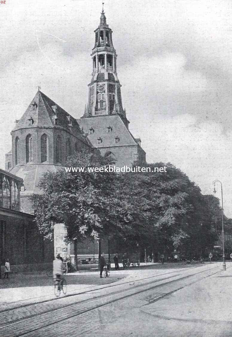Gezicht op de A-Kerk te Groningen