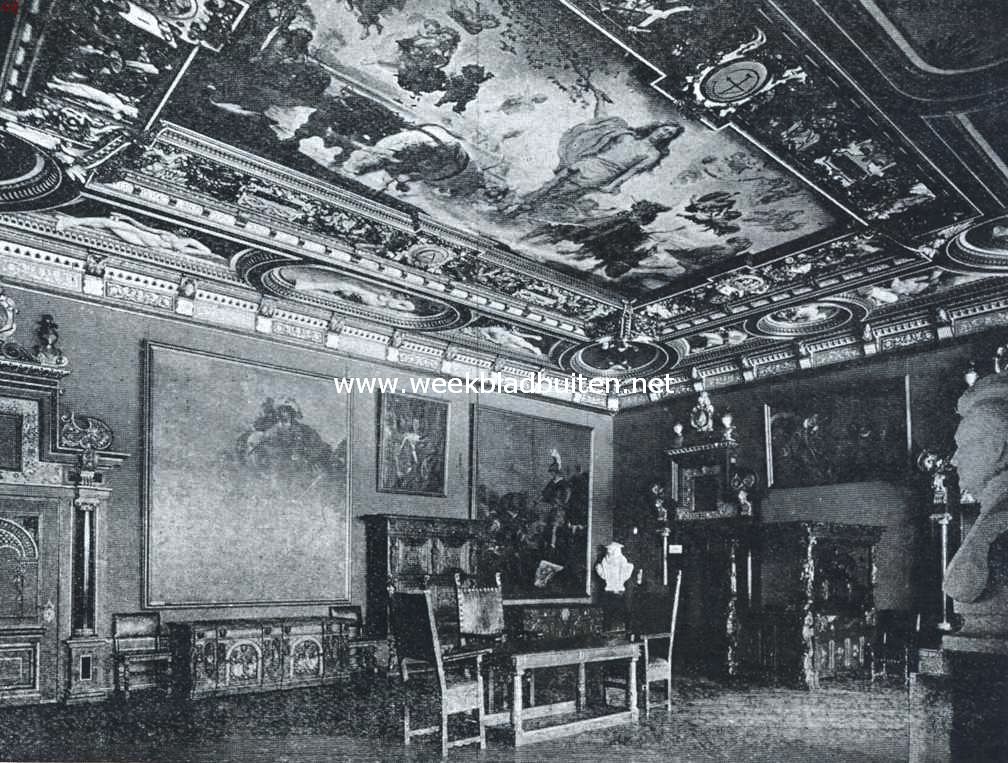Deensche koningspaleizen. Zaal in het slot Frederiksborg
