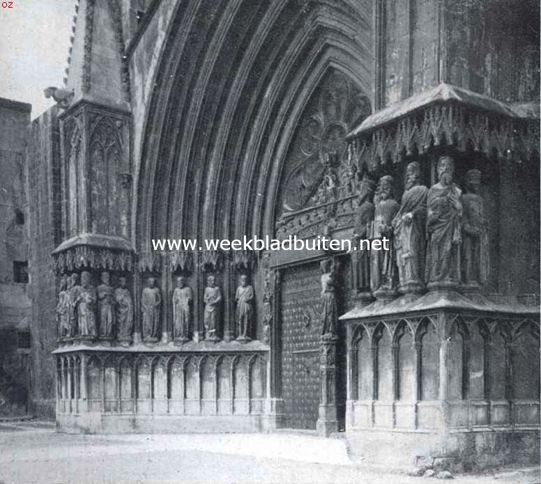 De hoofdingang van de kathedraal te Taragona