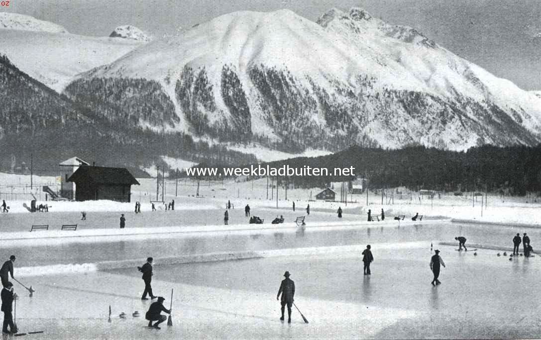 Curling op de baan te Celerina