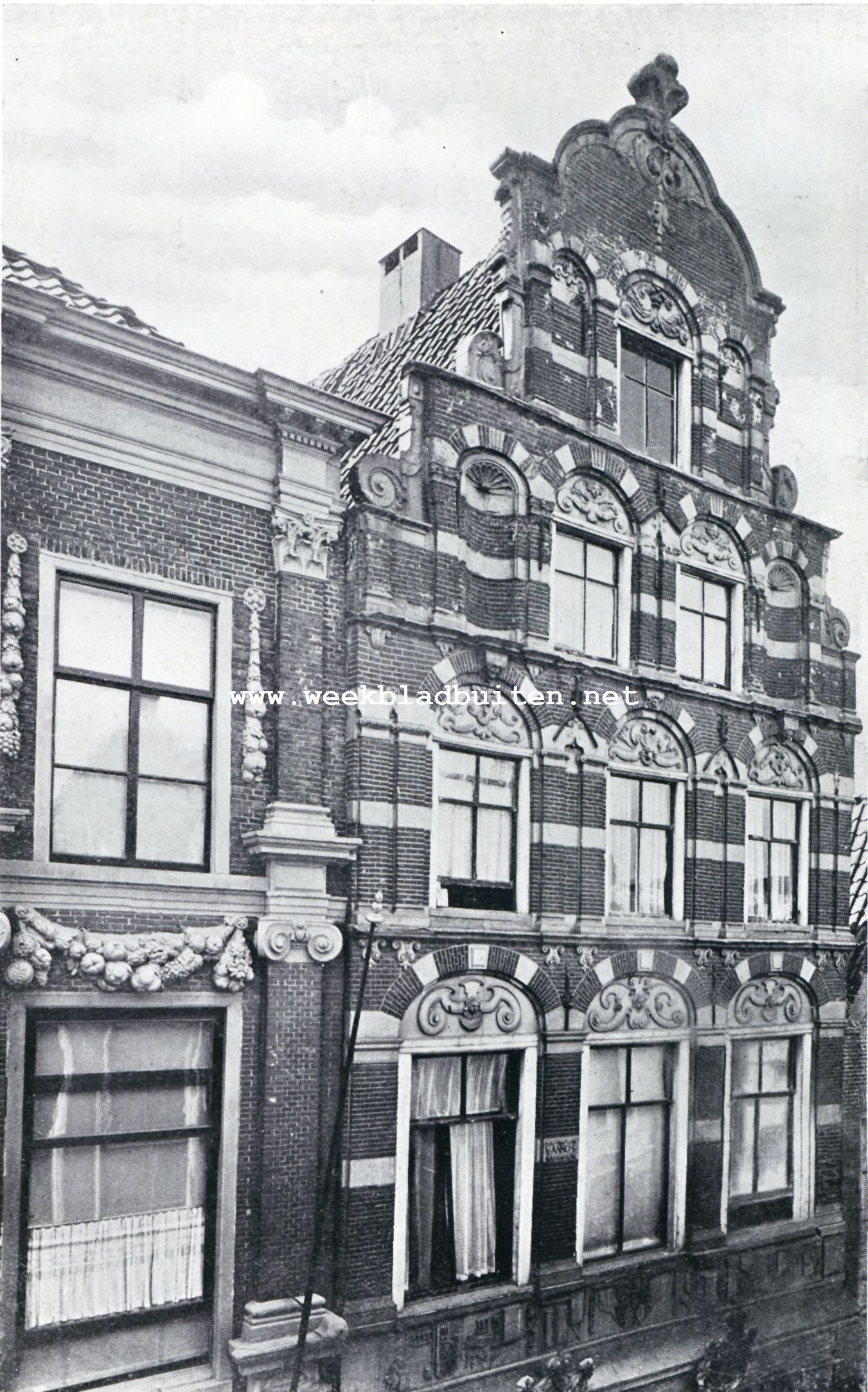 Gevel in de St. Jacobstraat te Leeuwarden