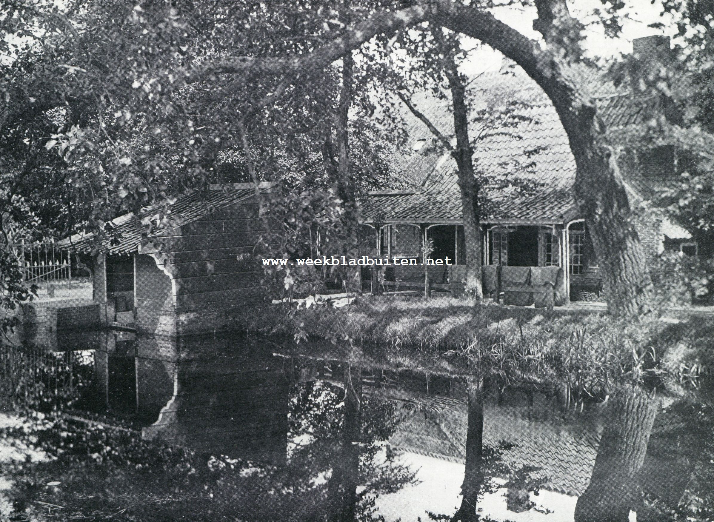 Leimuiden en Rijnsaterwoude. Detail van een boerderij met boenhok te Rijnsaterwoude