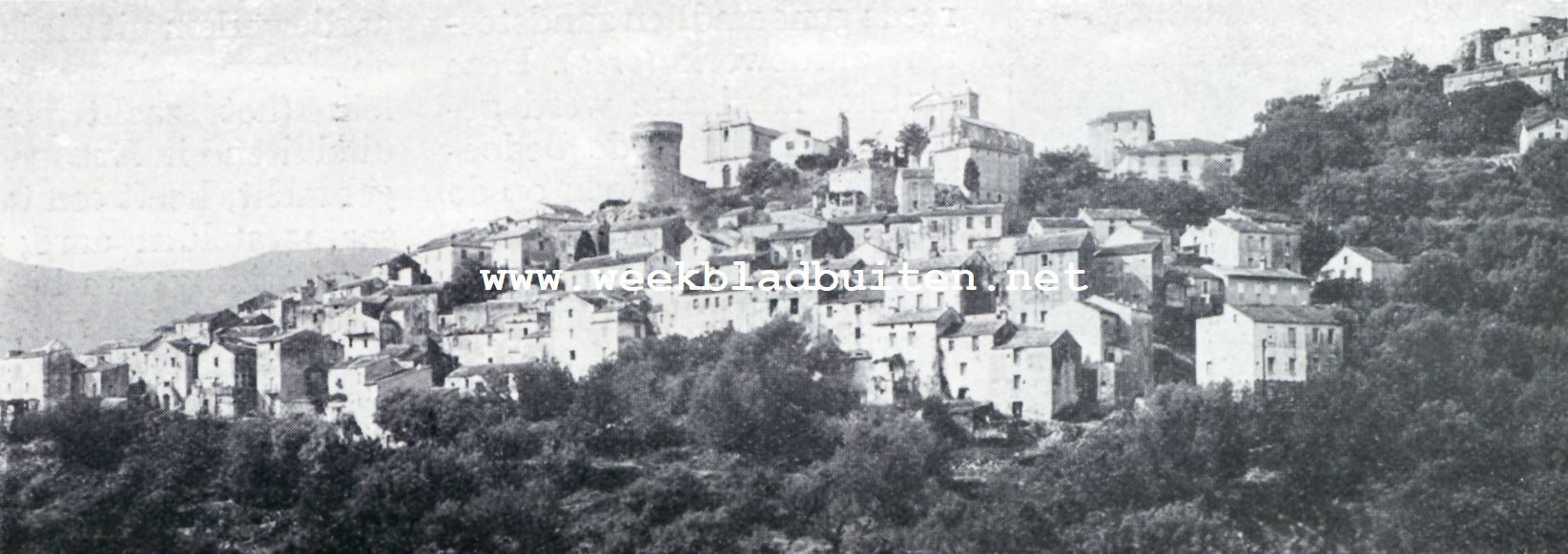 Corsica. Ragliano, plaatsje op het schiereiland Cap Corse
