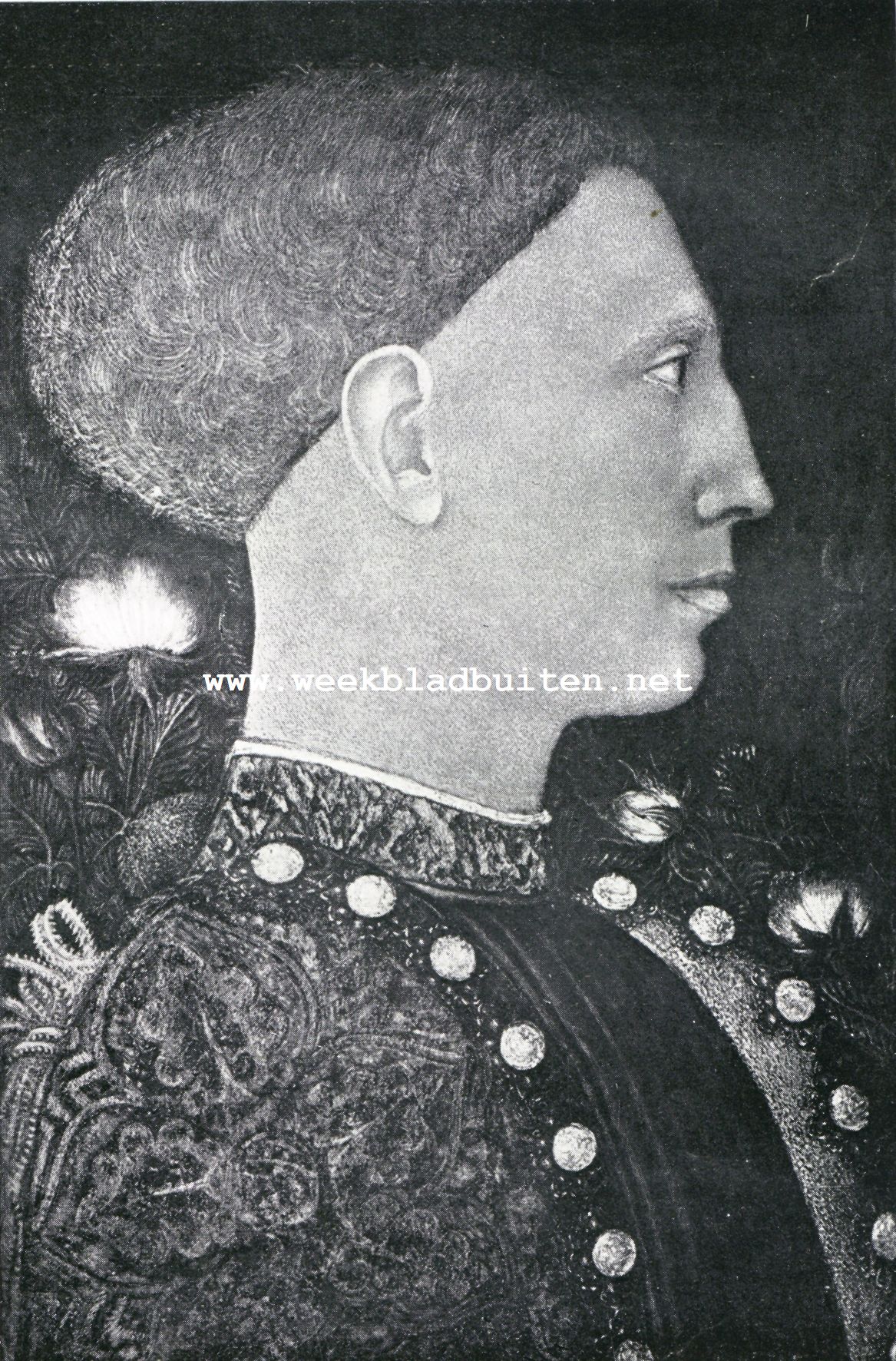 Leonello d'Este. Naar de schilderij van Pisanelloin de verzameling van Morelli te Bergamo