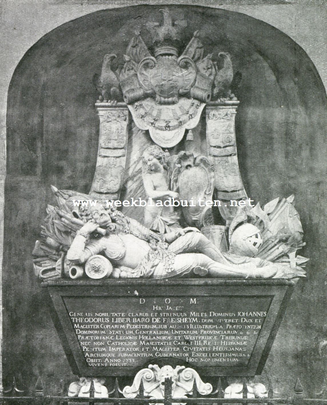 Heusden. Grafmonument in de Groote Kerk