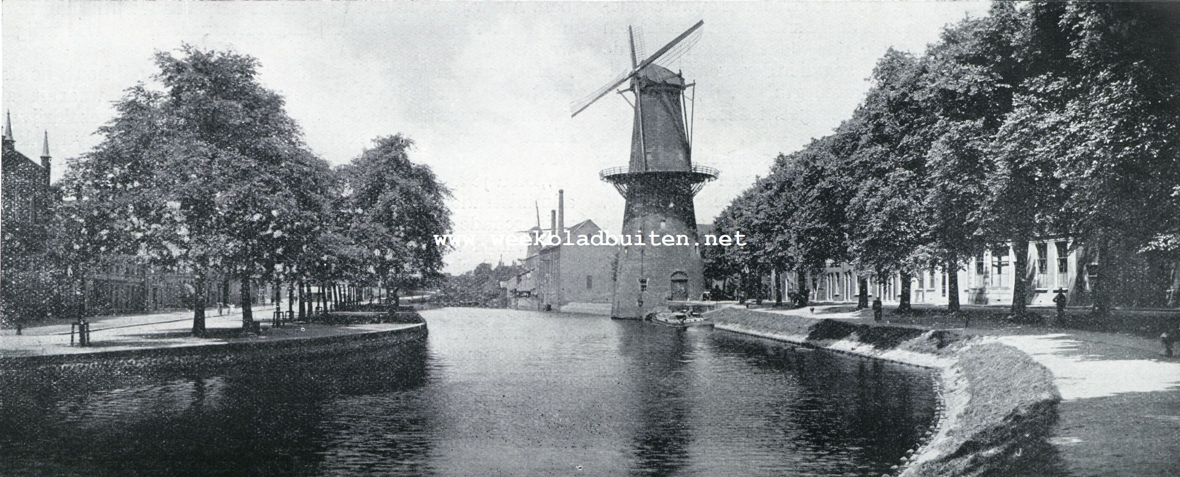 Oud Schiedam. Nieuwe Haven met Westvest