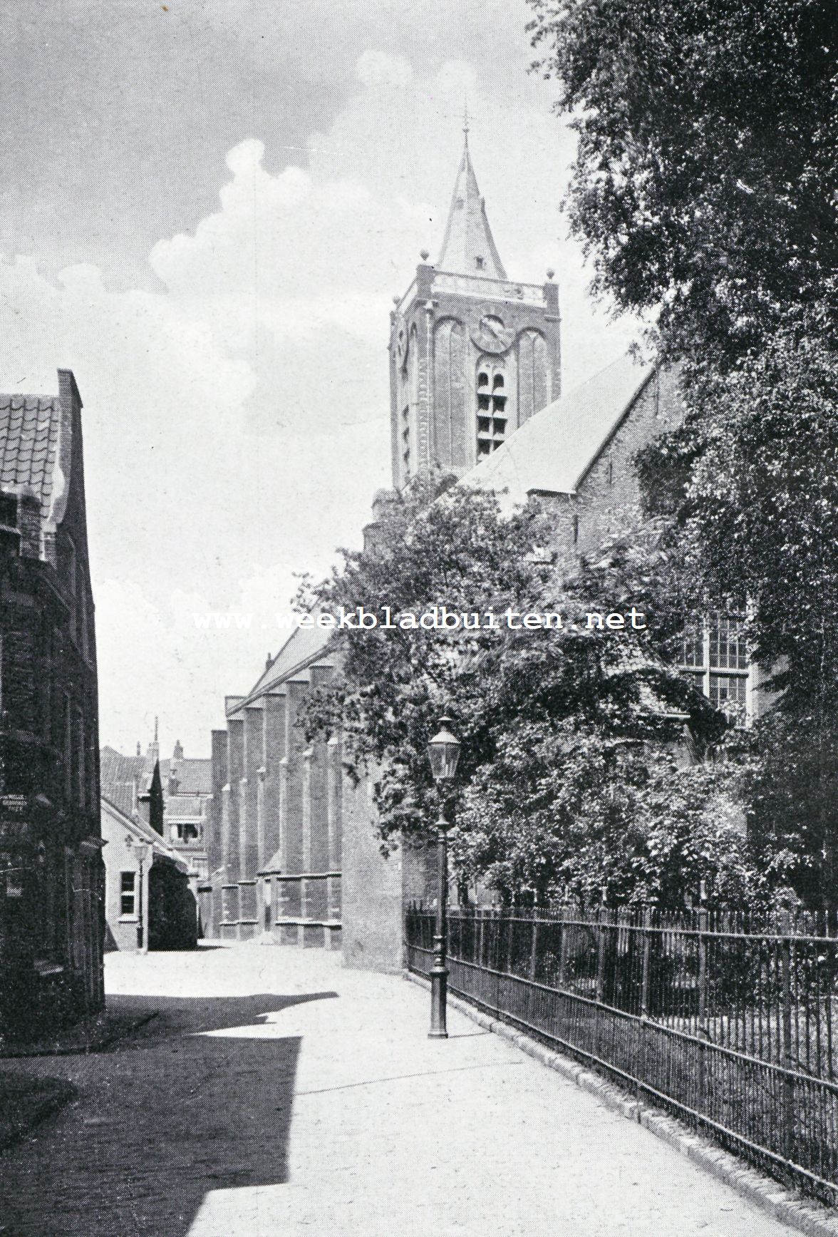 Schiedam. De Groote of St. Janskerk, gezien van het Zuidoosten