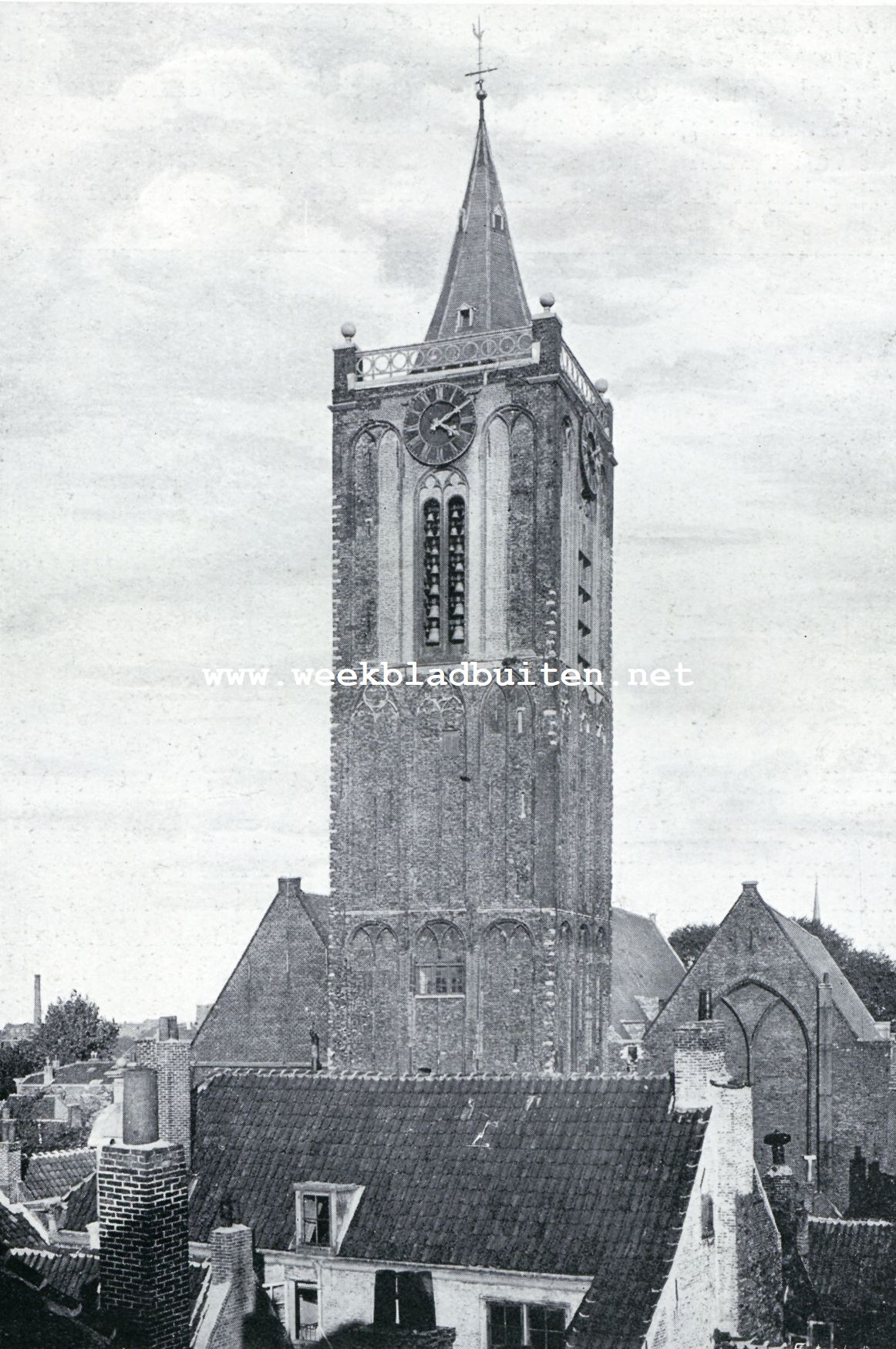 Schiedam. De toren der Groote of St. Janskerk
