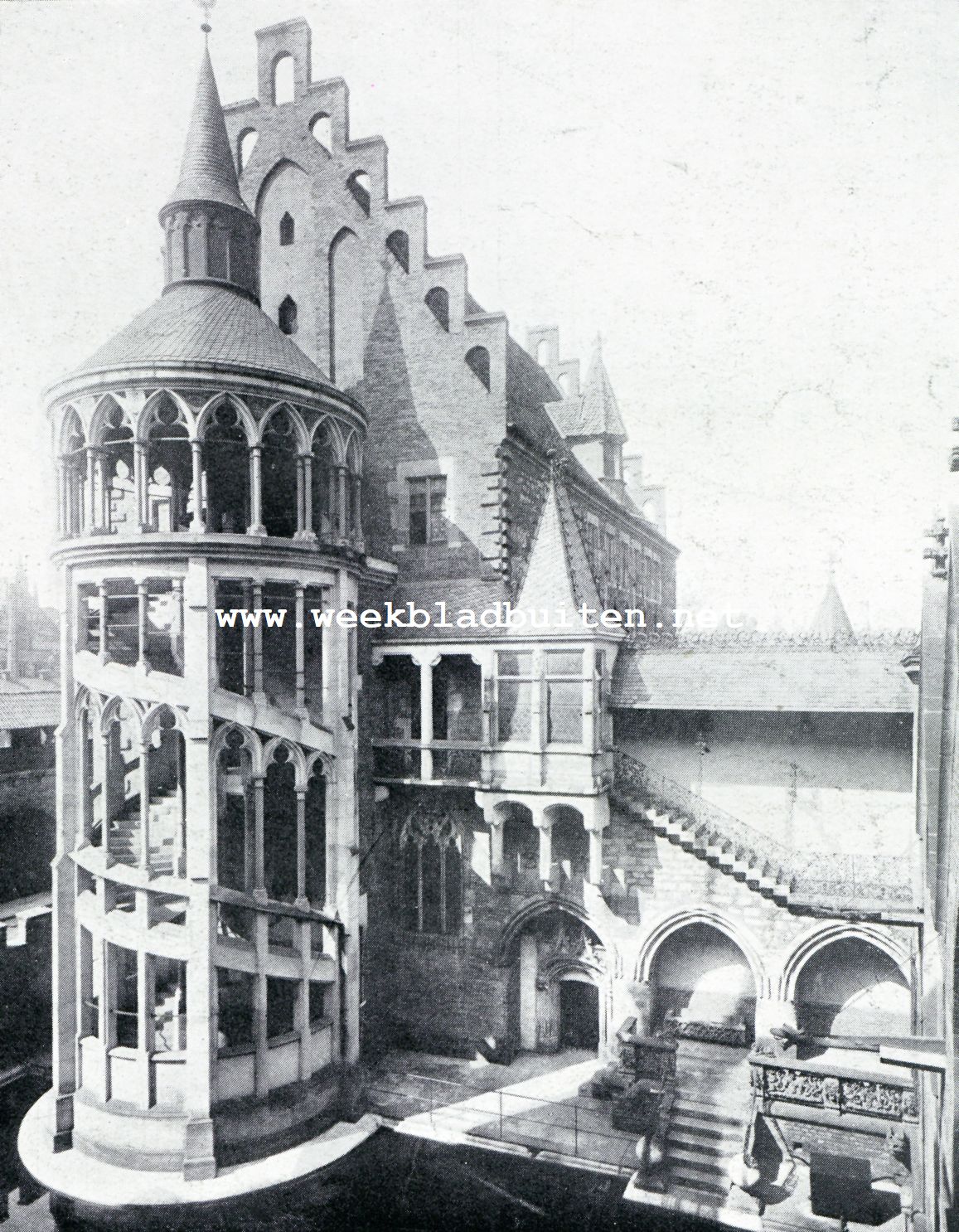 De gebouwen van het voormalig Karthuizerklooster te Neurenberg aan den 