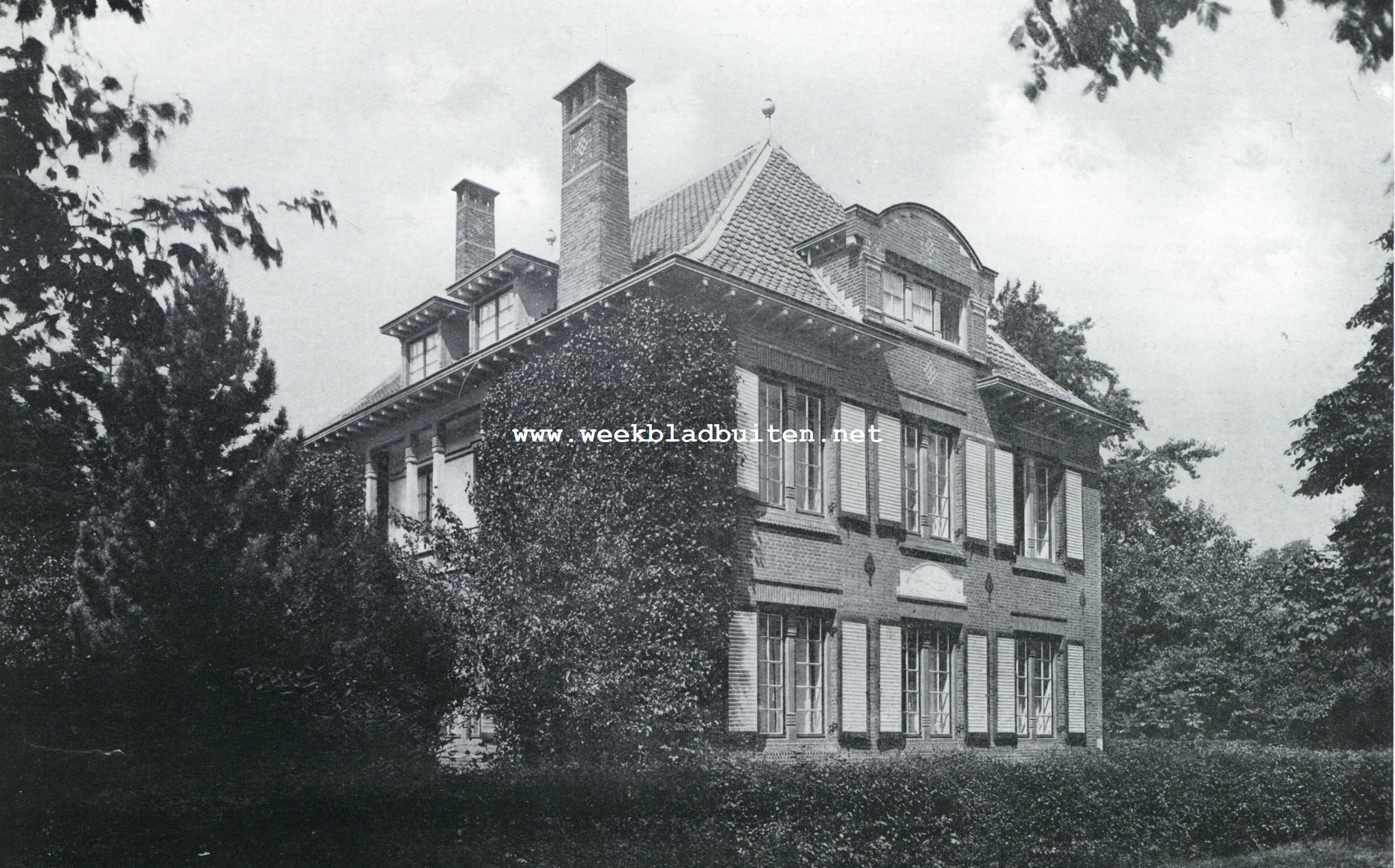 De ontwikkelingsgeschiedenis van het Hollandsche landhuis. Woonhuis van Jan Veth te Bussum. Architect K.P.C. te Bazel