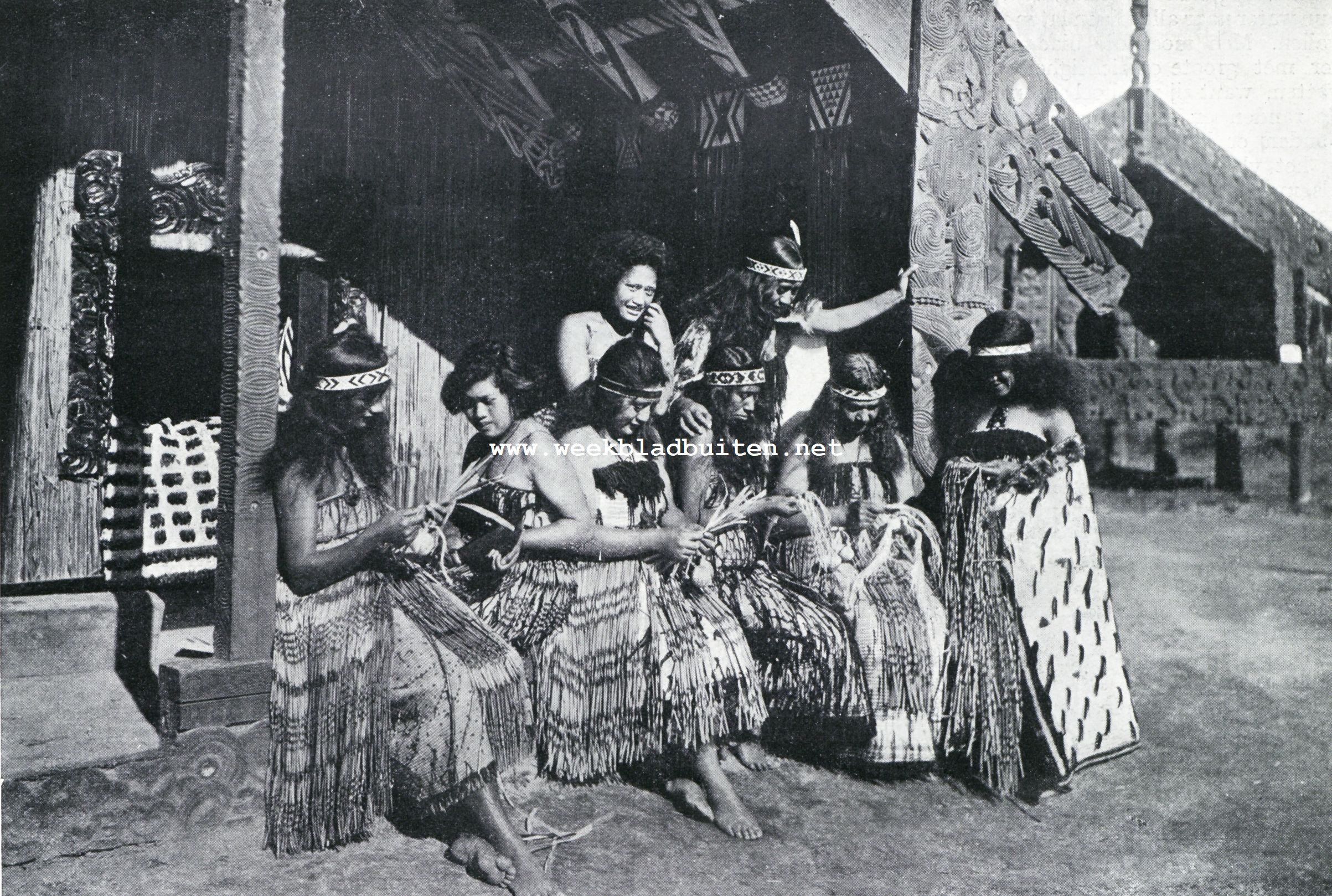 Maori-meisjes op Nieuw-Zeeland