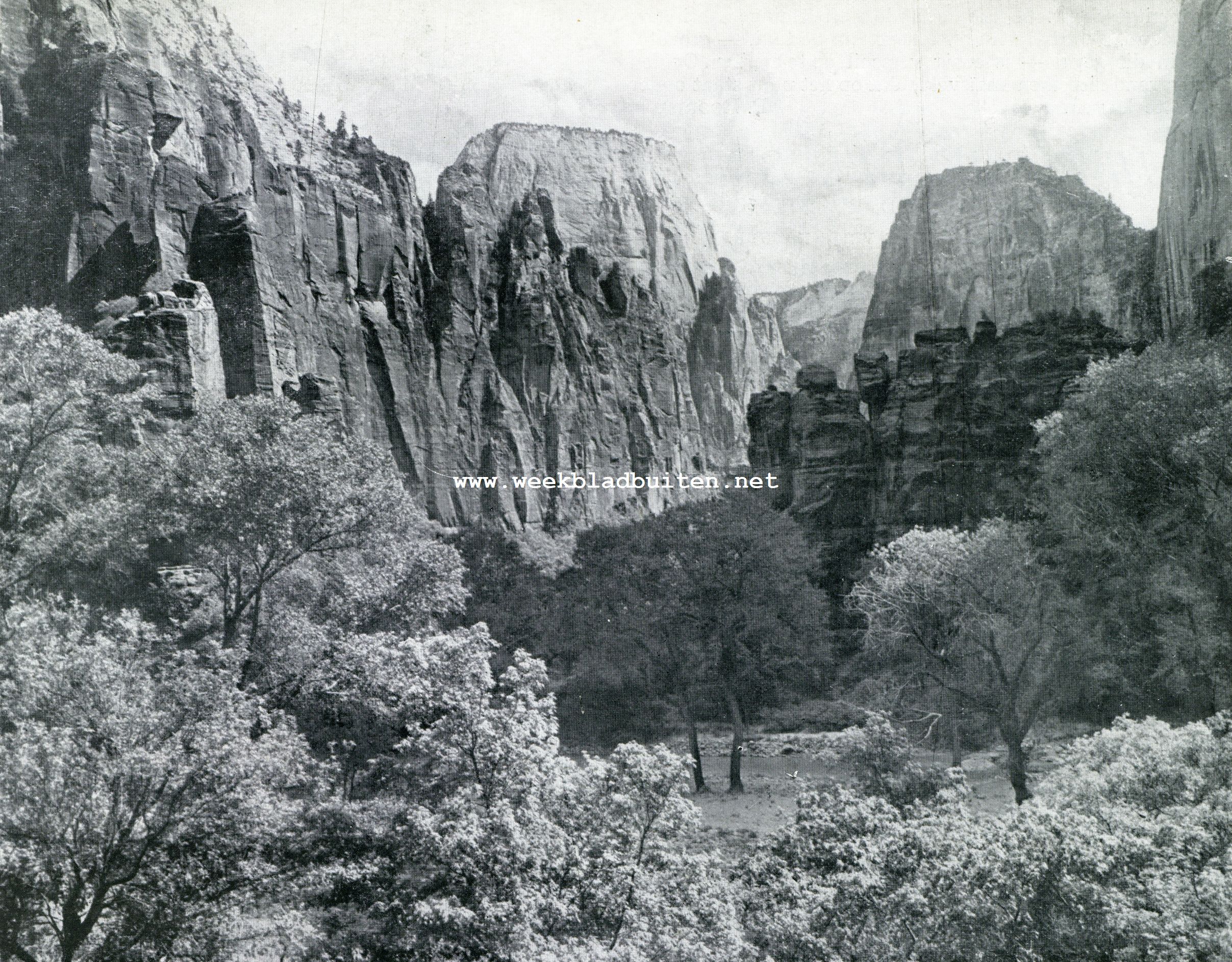 De zoogenaamde tempel van Sinawara in het Zion National Park (Noord-Amerika)