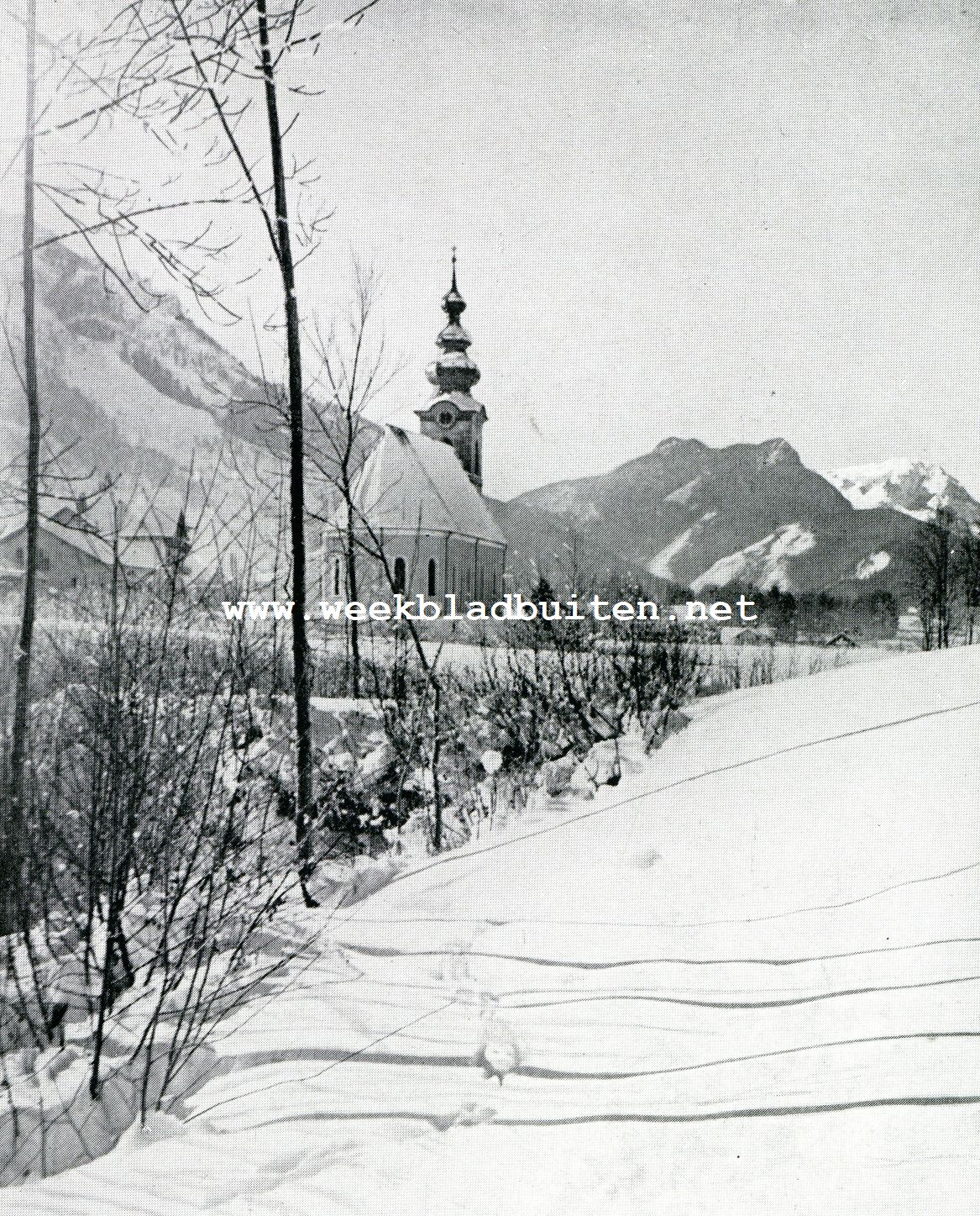 Bij het kerkje van Grossgmain in de Beiersche Alpen
