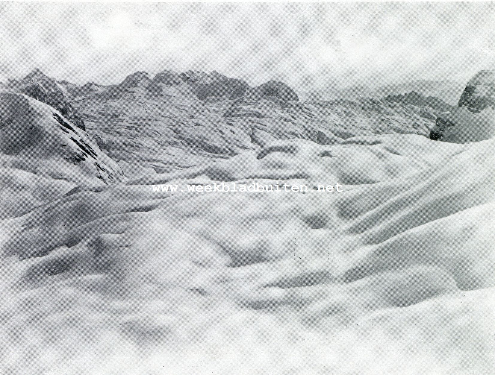 Winter en wintersport in de Beiersche Alpen. Het Steinerne Meer in de winter