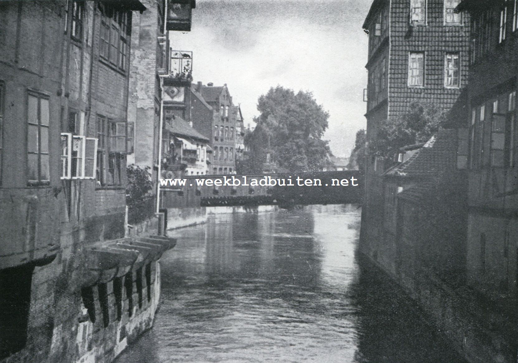 Oud-Hannover. Bruggetje over de Leine
