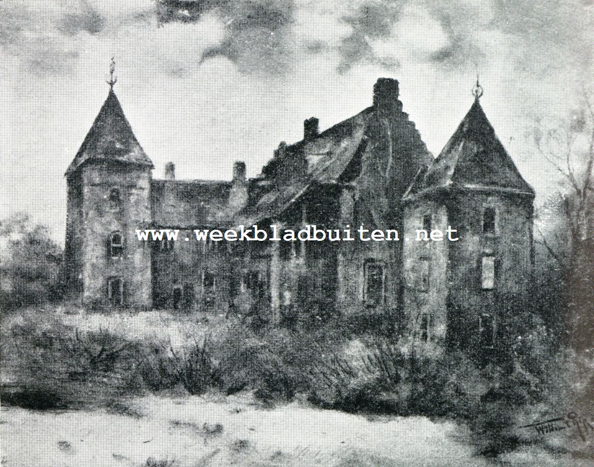 De Rune van Asten. Het Kasteel Asten omstreeks 1880. Naar de schilderij van W.C. Ripp