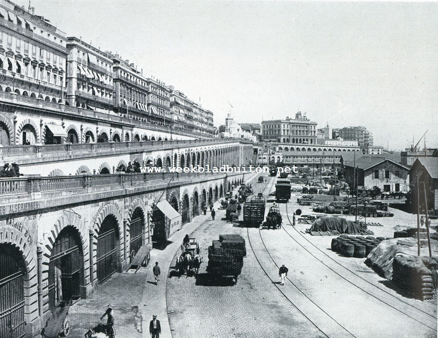Algiers. De kade langs de haven