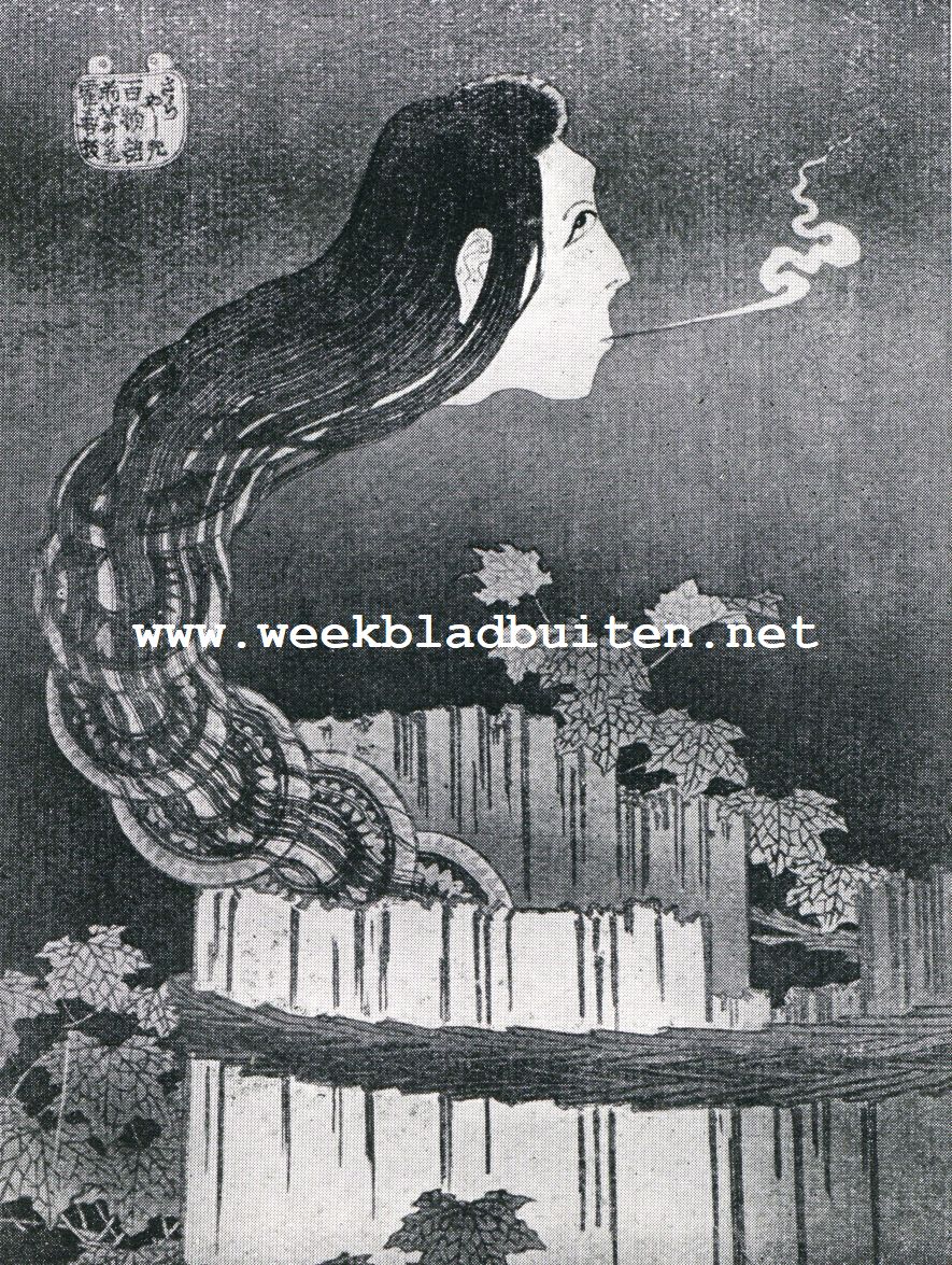 HOKUSAI. DE GEEST VAN OIKUKU STIJGT OP UIT DE BRON