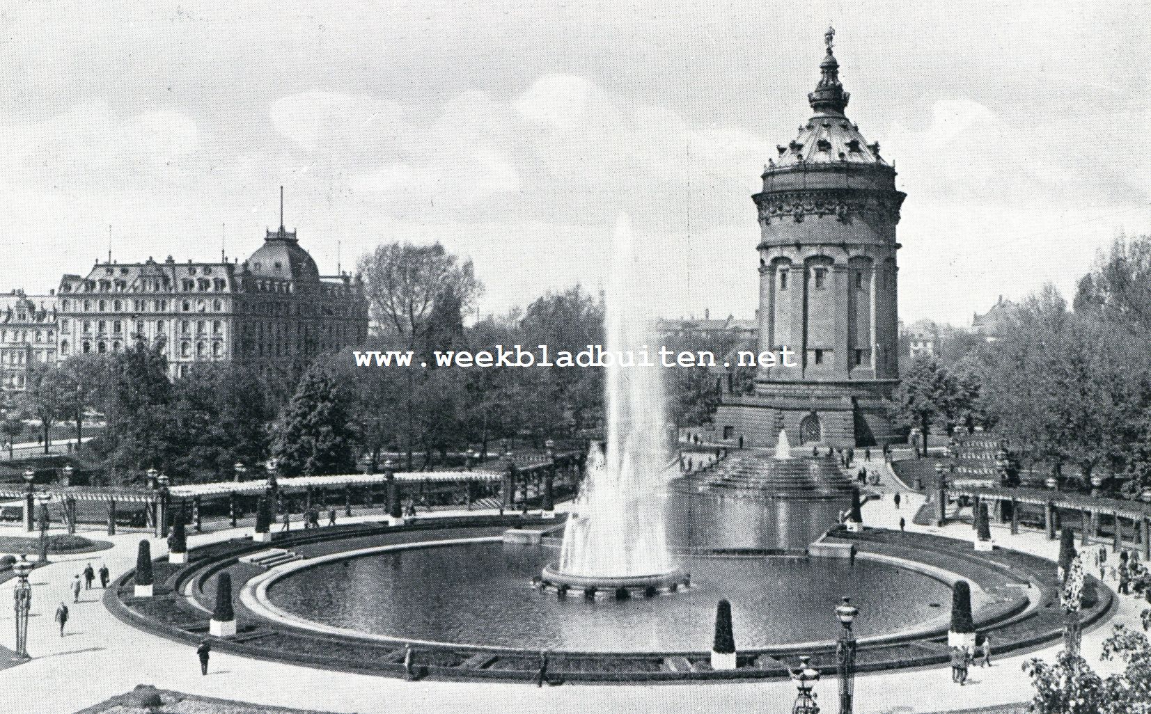 Het Heilige Duitsche Roomsche Rijk. Mannheim. Friedrichsplatz met Watertoren