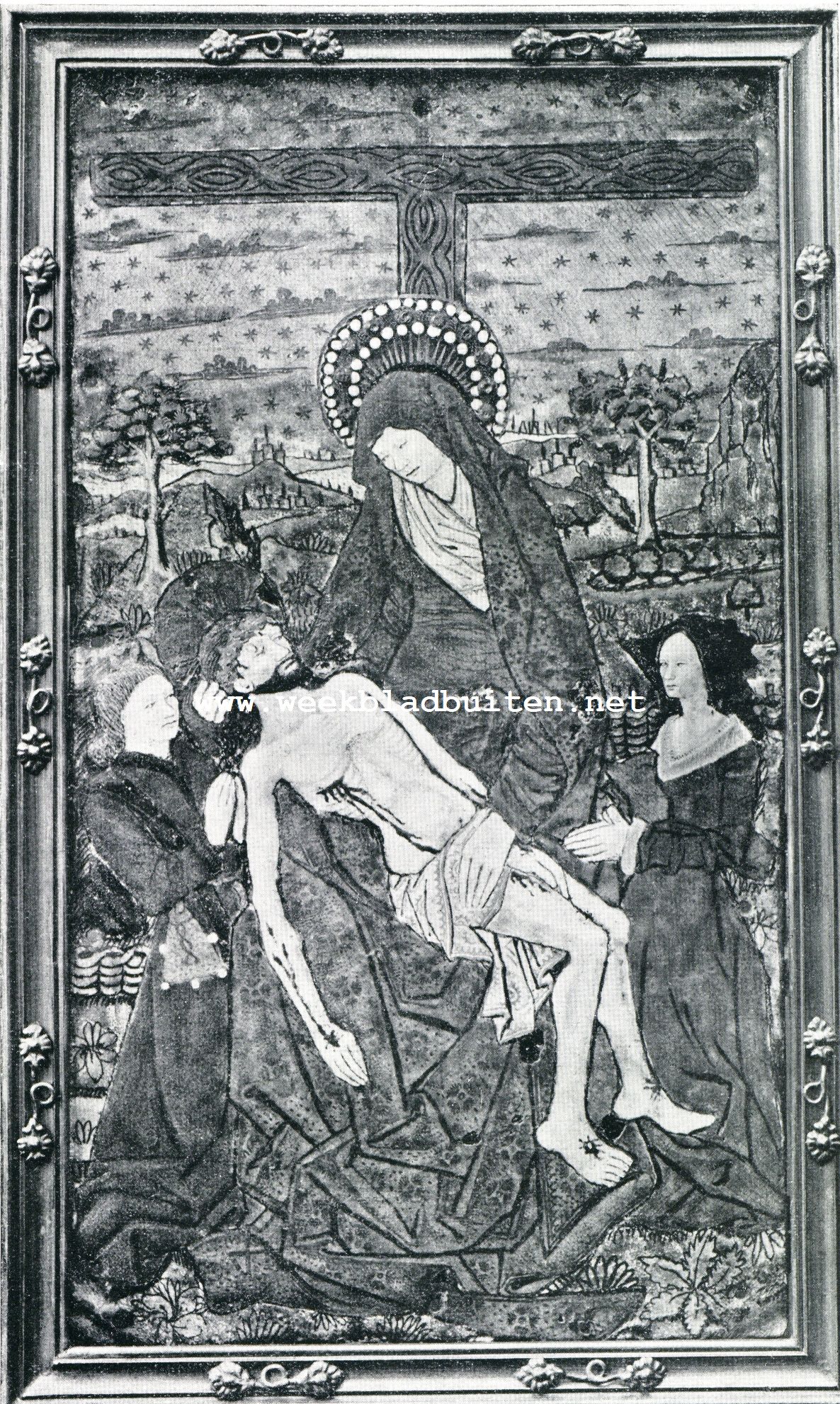 Het Carmelieten-klooster in de Rue Vaugirard te Parijs. De Emaux van Limoges in het Museum Chuny. Boekband van Limoges-maille: Pieta