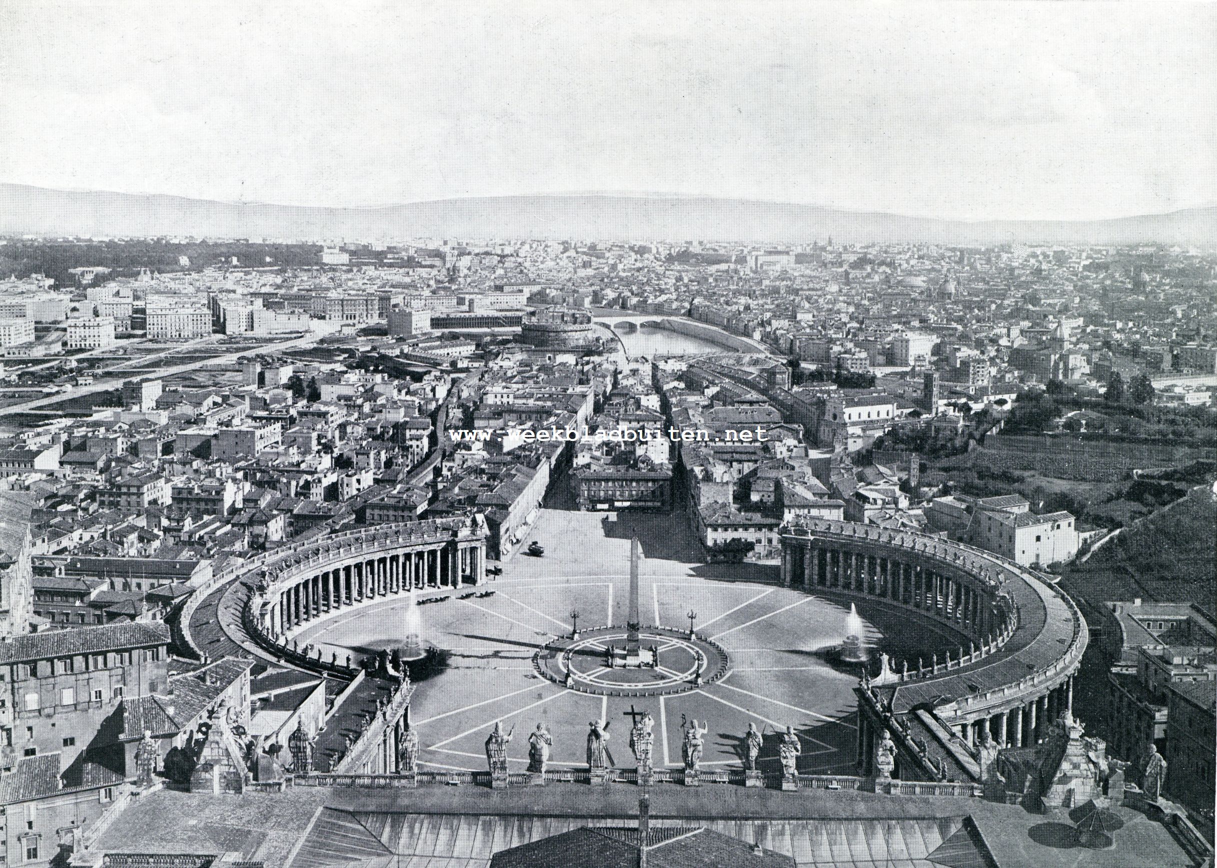 Panorama van Rome, gezien van den Sint-Pieterskoepel