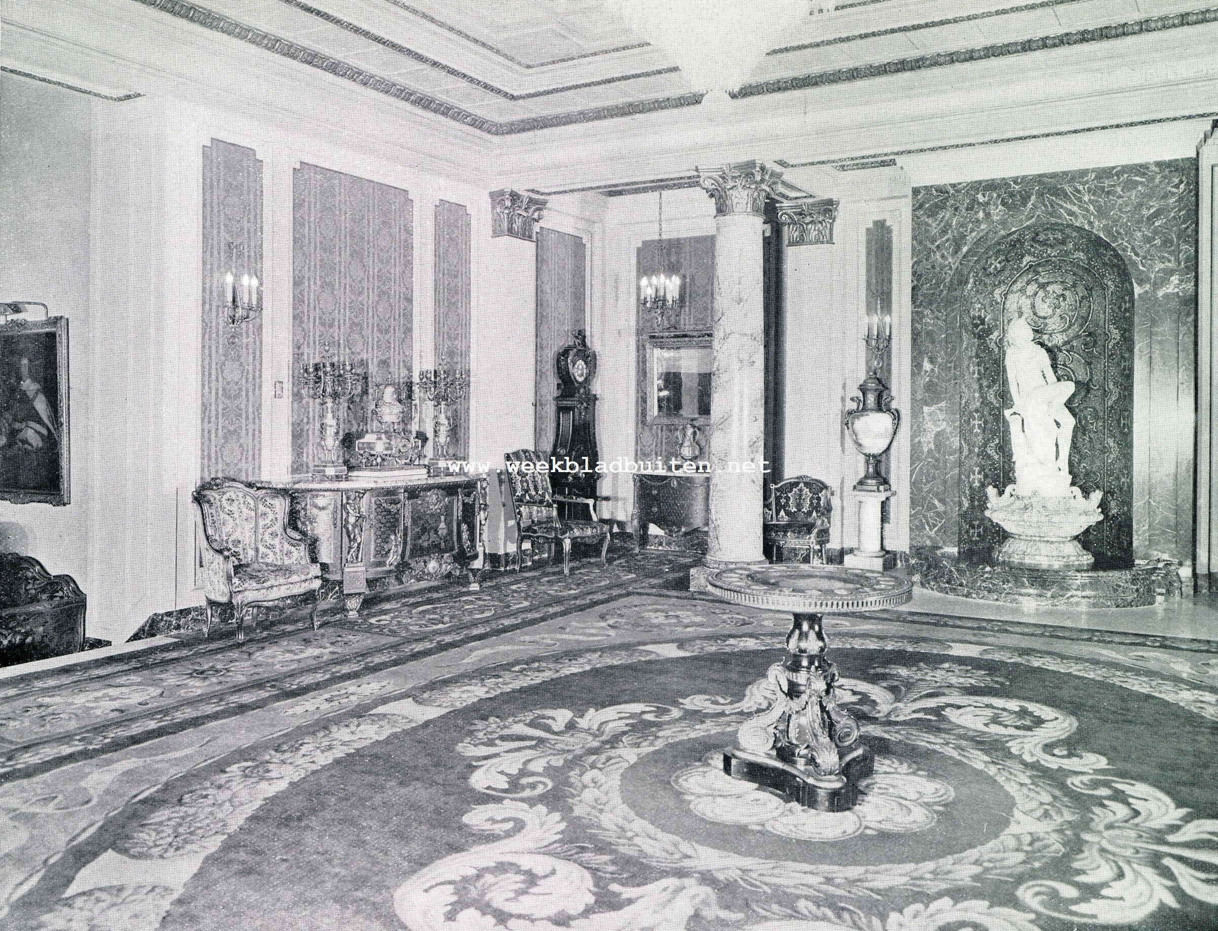 Hollywood. Groote ontvangkamer in de woning van Harold Lloyd