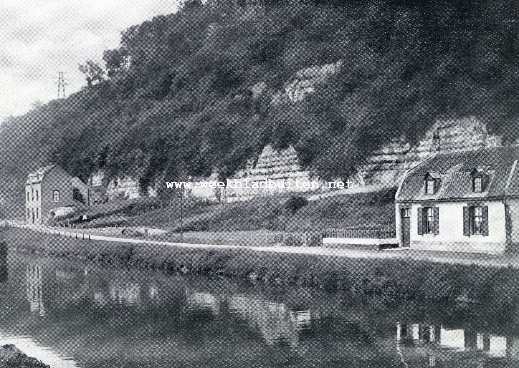 De afgraving van den Sint-Pietersberg. Aan het Kanaal naar Luik