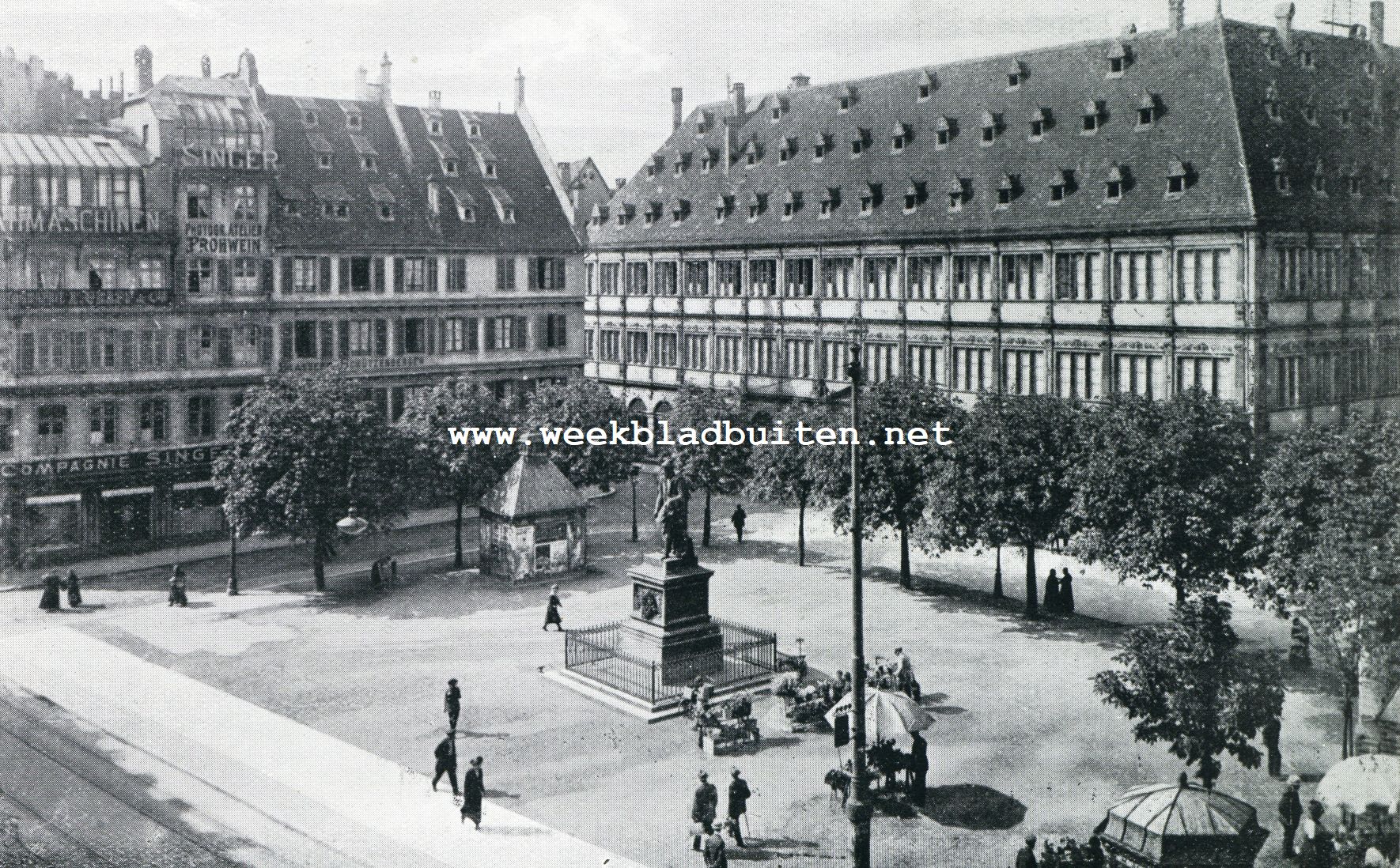 Straatsburg. Het Gutenberg-plein
